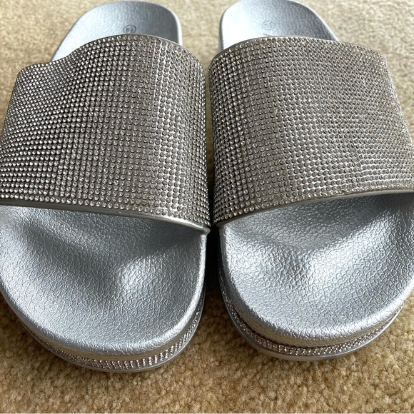 Anna Rhinestone Bling Sandal / Slides 8.5 - Picture 3 of 5